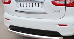 13 699 р. Одинарная защита заднего бампера из трубы диаметром 76 мм SLITKOFF INFINITI JX35 (2012-2014)  с доставкой в г. Горно‑Алтайск. Увеличить фотографию 2