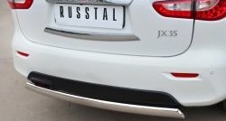 16 849 р. Защита заднего бампера (Ø75x42 мм, нержавейка) Russtal INFINITI JX35 (2012-2014)  с доставкой в г. Горно‑Алтайск. Увеличить фотографию 2