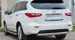 16 849 р. Защита заднего бампера (Ø75x42 мм, нержавейка) Russtal INFINITI JX35 (2012-2014)  с доставкой в г. Горно‑Алтайск. Увеличить фотографию 4