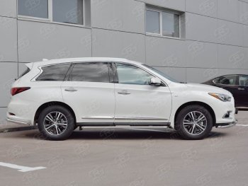 24 649 р. Широкая защита порогов с трубой диаметром 42 мм SLITKOFF v1  INFINITI QX60  L50 (2016-2021) рестайлинг  с доставкой в г. Горно‑Алтайск. Увеличить фотографию 3