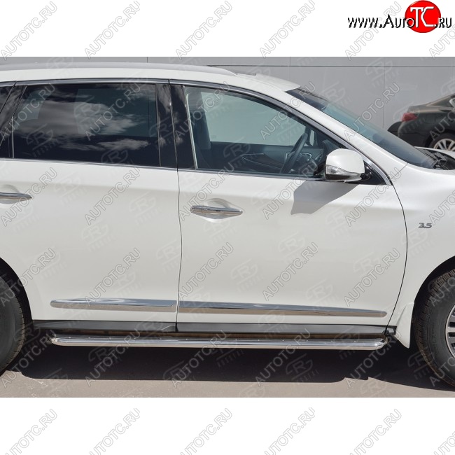 35 549 р. Широкая защита порогов с трубой диаметром 42 мм SLITKOFF v3 INFINITI QX60 L50 рестайлинг (2016-2021)  с доставкой в г. Горно‑Алтайск