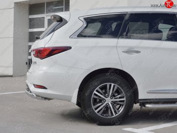 17 749 р. Защита заднего бампера (Ø75x42 мм, нержавейка) Russtal INFINITI QX60 L50 рестайлинг (2016-2021)  с доставкой в г. Горно‑Алтайск. Увеличить фотографию 2