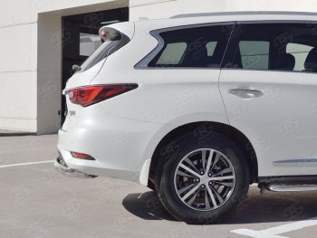 20 399 р. Одинарная защита заднего бампера из трубы диаметром 76 мм SLITKOFF INFINITI QX60 L50 рестайлинг (2016-2021)  с доставкой в г. Горно‑Алтайск. Увеличить фотографию 3