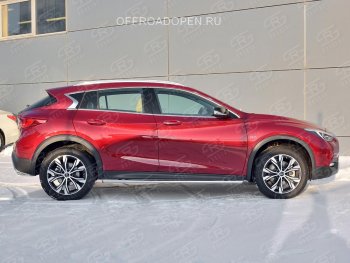 17 999 р. Защита порогов (Ø42 мм) SLITKOFF INFINITI QX30 H15E (2016-2020) (Вариант 3 (круглые торцы под 90°))  с доставкой в г. Горно‑Алтайск. Увеличить фотографию 3