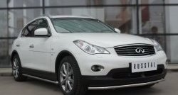 15 799 р. Одинарная защита переднего бампера из трубы диаметром 42 мм SLITKOFF  INFINITI Qx50  J50 (2013-2016) дорестайлинг  с доставкой в г. Горно‑Алтайск. Увеличить фотографию 4