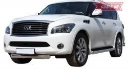 Защита переднего бампера одинарная Souz-96 (d100). INFINITI QX56 Z62 (2010-2013)