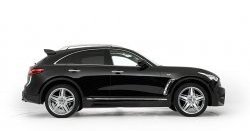 12 799 р. Пороги накладки Lorinser INFINITI QX70 S51 (2013-2020) (Неокрашенные)  с доставкой в г. Горно‑Алтайск. Увеличить фотографию 2