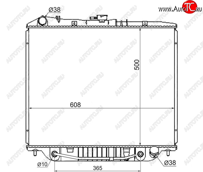 10 949 р. Радиатор двигателя (пластинчатый, АКПП) SAT Isuzu Bighorn UBS25GW,UBS69GW 5 дв. дорестайлинг (1991-1993)  с доставкой в г. Горно‑Алтайск