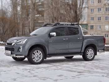 19 449 р. Защита переднего бампера (Ø 63 мм с клыками, нержавейка) SLITKOFF  Isuzu D-Max  RT85,TFR DoubleCab (2015-2021) рестайлинг  с доставкой в г. Горно‑Алтайск. Увеличить фотографию 2