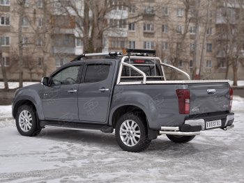 19 999 р. Защита заднего бампера (2 трубы Ø63 мм, нержавейка) Isuzu D-Max RT85,TFR DoubleCab рестайлинг (2015-2021)  с доставкой в г. Горно‑Алтайск. Увеличить фотографию 3