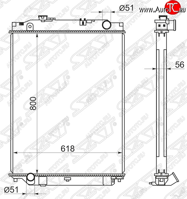 29 999 р. Радиатор двигателя SAT (пластинчатый, МКПП)  Isuzu Elf (NPR75) - Forward  с доставкой в г. Горно‑Алтайск