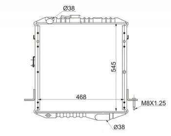Радиатор двигателя SAT (пластинчатый, 3.6, МКПП) Isuzu (Исузу) Elf (NPR75) (Эльф) (1993-2004)  дорестайлинг