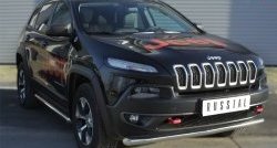 15 999 р. Одинарная защита переднего бампера (Trailhawk 63 мм) SLITKOFF  Jeep Cherokee  KL (2014-2017) дорестайлинг  с доставкой в г. Горно‑Алтайск. Увеличить фотографию 2