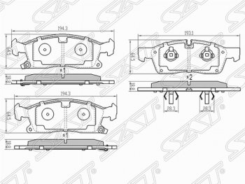 Колодки тормозные SAT (передние) Jeep (Джип) Grand Cherokee (Гран)  WK2 (2013-2018) WK2 1-ый рестайлинг