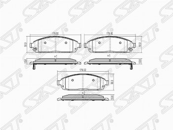 Колодки тормозные SAT (передние) Jeep Grand Cherokee WK (2004-2010)