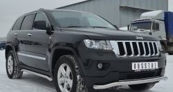 16 899 р. Защита переднего бампера (Ø63 мм волна, нержавейка) SLITKOFF Jeep Grand Cherokee WK2 дорестайлинг (2010-2013)  с доставкой в г. Горно‑Алтайск. Увеличить фотографию 3