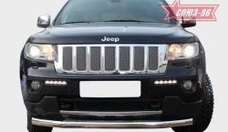 16 739 р. Защита переднего бампера одинарная Souz-96 (d76) Jeep Grand Cherokee WK2 дорестайлинг (2010-2013)  с доставкой в г. Горно‑Алтайск. Увеличить фотографию 2