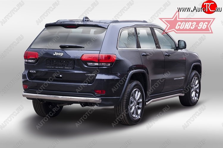 13 679 р. Защита заднего бампера Souz-96 рестайлинг (овал 75х42) Jeep Grand Cherokee WK2 дорестайлинг (2010-2013)  с доставкой в г. Горно‑Алтайск