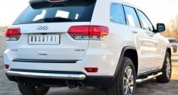 14 599 р. Одинарная защита заднего бампера из трубы диаметром 76 мм SLITKOFF Jeep Grand Cherokee WK2 дорестайлинг (2010-2013)  с доставкой в г. Горно‑Алтайск. Увеличить фотографию 4