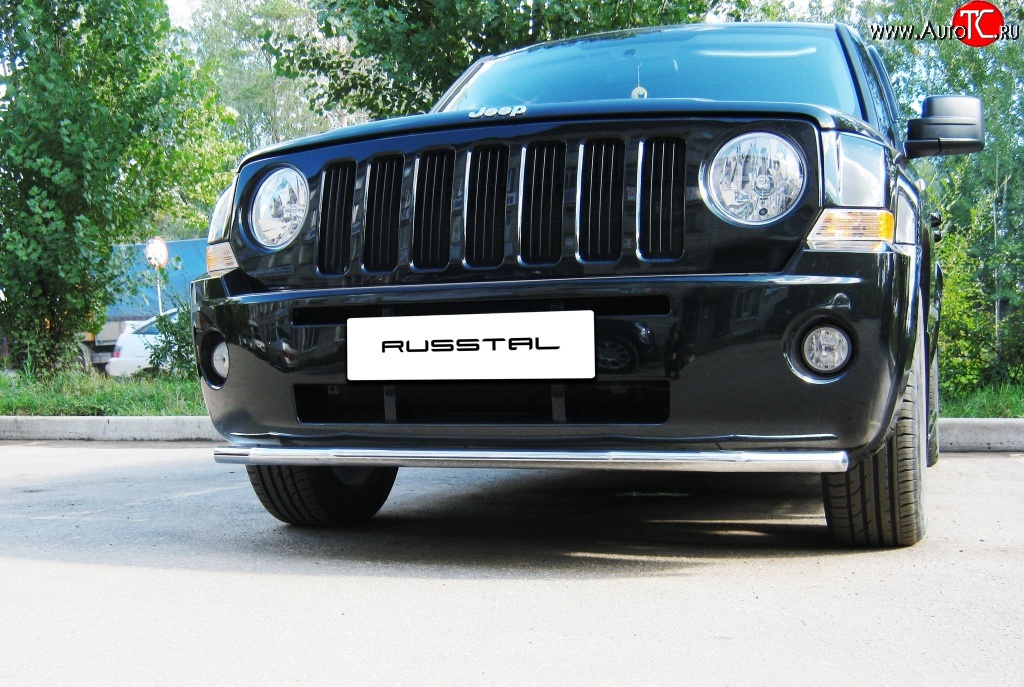 8 249 р. Одинарная защита переднего бампера диаметром 42 мм Russtal Jeep Liberty KK (2007-2013)  с доставкой в г. Горно‑Алтайск