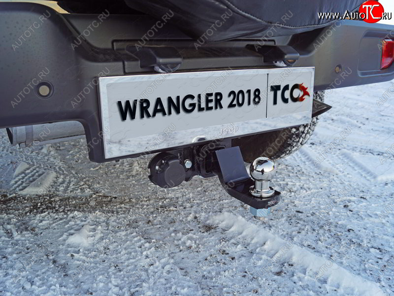 13 599 р. Фаркоп (тягово-сцепное устройство) TCC (2.0T) Jeep Wrangler JL (2018-2024) (Оцинкованный, шар E - оцинкованный)  с доставкой в г. Горно‑Алтайск