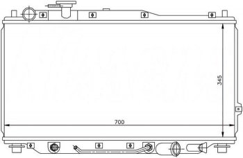 Радиатор двигателя SAT (пластинчатый, 1.5/1.6, АКПП) KIA Spectra (2000-2009)