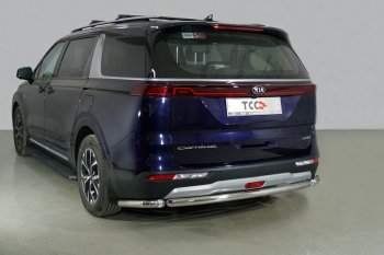 18 499 р. Защита заднего бампера (уголки) 2WD 2.2D ТСС 60,3мм KIA Carnival KA4 минивэн дорестайлинг (2020-2023) (короткие)  с доставкой в г. Горно‑Алтайск. Увеличить фотографию 1