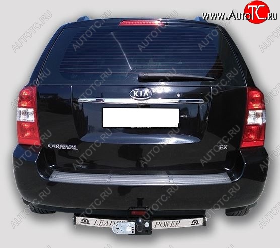 11 399 р. Фаркоп (VQ) Лидер Плюс (с нержавеющей пластиной)  KIA Carnival  VQ (2005-2014) минивэн дорестайлинг, минивэн рестайлинг (Шар тип F(N))  с доставкой в г. Горно‑Алтайск