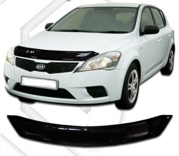 Дефлектор капота CA-Plastic KIA (КИА) Ceed (Сид)  1 ED (2010-2012) 1 ED рестайлинг, хэтчбэк 5 дв.