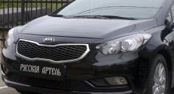 1 149 р. Реснички на фары RA KIA Cerato 3 YD дорестайлинг седан (2013-2016) (Неокрашенные)  с доставкой в г. Горно‑Алтайск. Увеличить фотографию 2