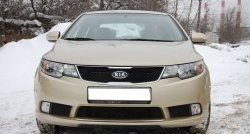 4 599 р. Накладка на передний бампер GT Dynamics KIA Cerato 2 TD седан (2008-2013) (Неокрашенная)  с доставкой в г. Горно‑Алтайск. Увеличить фотографию 2