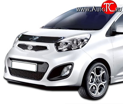 529 р. Дефлектор капота NovLine KIA Picanto 2 TA хэтчбэк 5 дв. дорестайлинг (2011-2015)  с доставкой в г. Горно‑Алтайск