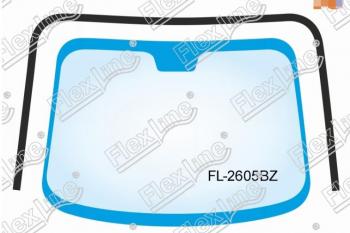 2 149 р. Молдинг лобового стекла FlexLine KIA Rio 2 JB дорестайлинг, хэтчбэк 5 дв. (2005-2009)  с доставкой в г. Горно‑Алтайск. Увеличить фотографию 1