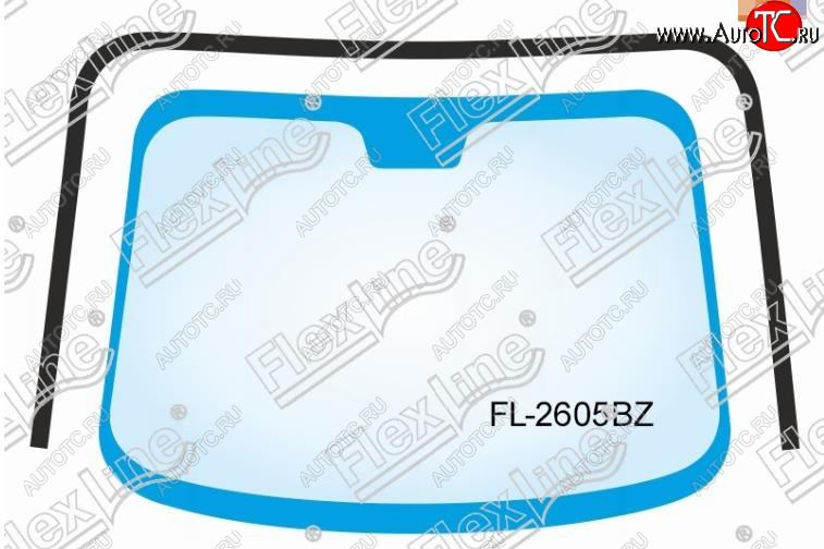 2 149 р. Молдинг лобового стекла FlexLine KIA Rio 2 JB дорестайлинг, хэтчбэк 5 дв. (2005-2009)  с доставкой в г. Горно‑Алтайск