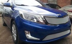 1 539 р. Нижняя сетка на бампер Russtal (хром) KIA Rio 3 QB дорестайлингхэтчбек5дв. (2011-2015)  с доставкой в г. Горно‑Алтайск. Увеличить фотографию 3