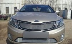 1 539 р. Нижняя сетка на бампер Russtal (хром) KIA Rio 3 QB дорестайлингхэтчбек5дв. (2011-2015)  с доставкой в г. Горно‑Алтайск. Увеличить фотографию 4