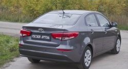 1 169 р. Защитная накладка на задний бампер RA KIA Rio 3 QB рестайлинг седан (2015-2017)  с доставкой в г. Горно‑Алтайск. Увеличить фотографию 3