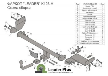 6 649 р. Фаркоп Лидер Плюс KIA Rio X рестайлинг (2020-2024) (Без электропакета)  с доставкой в г. Горно‑Алтайск. Увеличить фотографию 3