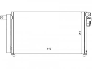 Радиатор кондиционера SAT KIA (КИА) Rio (Рио) ( 2 JB,  4 FB) (2005-2025) 2 JB, 4 FB дорестайлинг седан, дорестайлинг, хэтчбэк 5 дв., рестайлинг, хэтчбэк 5 дв., рестайлинг седан