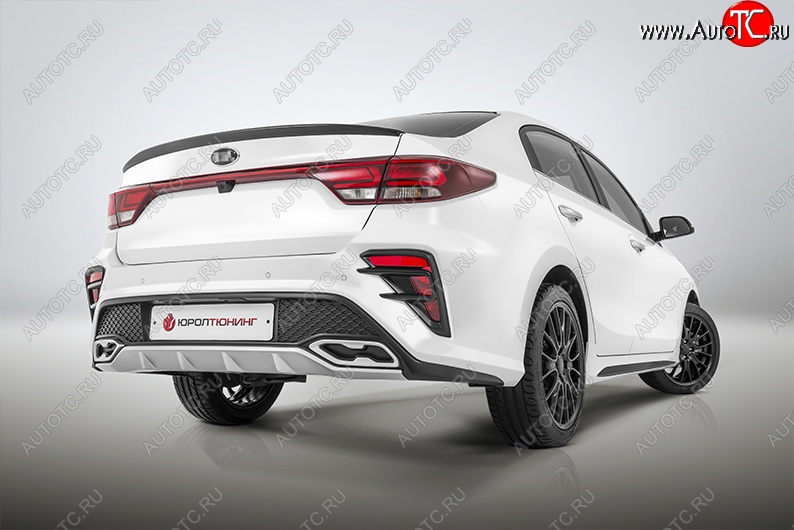 17 699 р. Задний бампер Kudos  KIA Rio  4 FB (2016-2020) дорестайлинг седан (Без парктроника, Неокрашенный)  с доставкой в г. Горно‑Алтайск