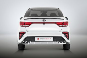 17 999 р. Задний бампер Kudos  KIA Rio  4 FB (2016-2020) дорестайлинг седан (Под парктроник, Неокрашенный)  с доставкой в г. Горно‑Алтайск. Увеличить фотографию 4