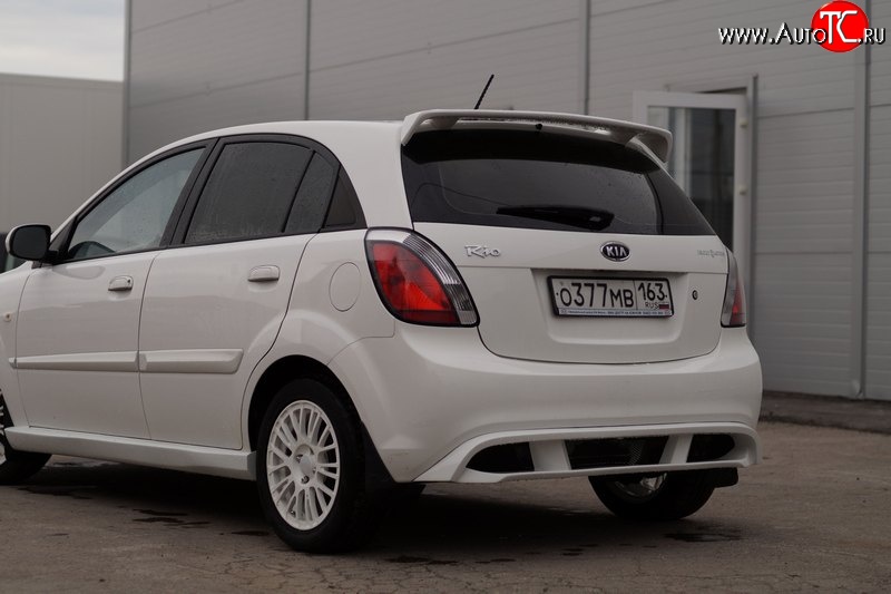 5 899 р. Накладка заднего бампера Vita Dm  KIA Rio ( 2 JB,  4 FB) (2005-2024) дорестайлинг, хэтчбэк 5 дв., рестайлинг, хэтчбэк 5 дв., рестайлинг седан (Неокрашенная)  с доставкой в г. Горно‑Алтайск