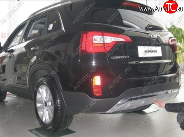 16 999 р. Накладка на задний бампер CT KIA Sorento XM рестайлинг (2012-2015) (Неокрашенная)  с доставкой в г. Горно‑Алтайск