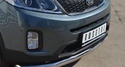 15 999 р. Одинарная защита переднего бампера диаметром 76 мм SLITKOFF  KIA Sorento  XM (2012-2015) рестайлинг  с доставкой в г. Горно‑Алтайск. Увеличить фотографию 2