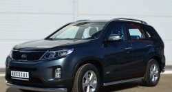 15 999 р. Одинарная защита переднего бампера диаметром 76 мм SLITKOFF  KIA Sorento  XM (2012-2015) рестайлинг  с доставкой в г. Горно‑Алтайск. Увеличить фотографию 4