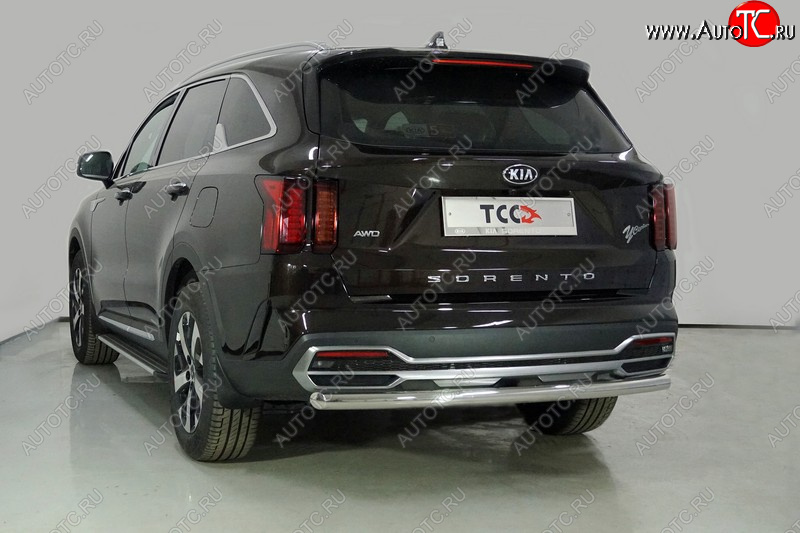 20 549 р. Защита заднего бампера ТСС (нержавейка d 60,3 мм)  KIA Sorento  MQ4 (2020-2022)  с доставкой в г. Горно‑Алтайск