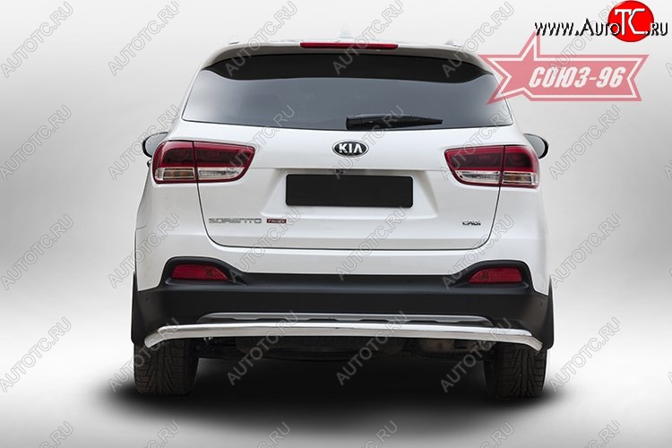 10 889 р. Защита заднего бампера d60 Souz-96 KIA Sorento UM/Prime дорестайлинг (2014-2018)  с доставкой в г. Горно‑Алтайск