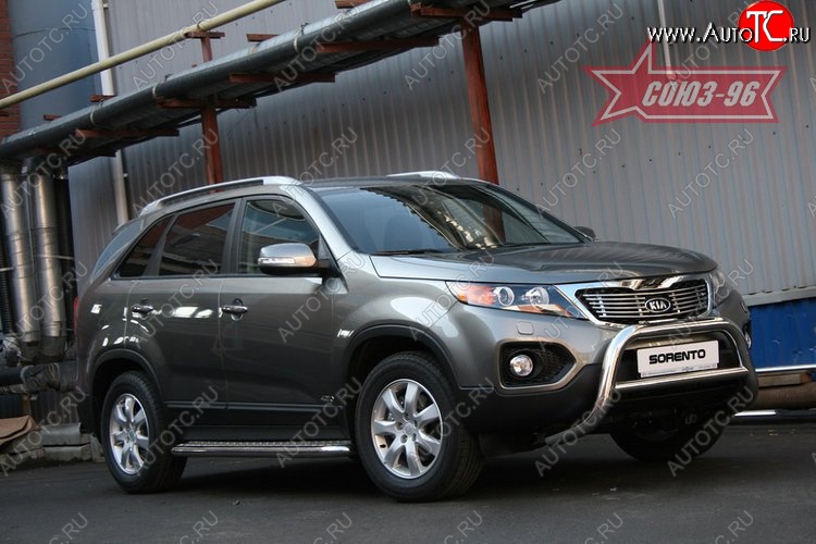 17 594 р. Защита переднего бампера Souz-96 (d76) KIA Sorento XM дорестайлинг (2009-2012)  с доставкой в г. Горно‑Алтайск