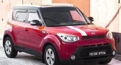 4 369 р. Накладки на колёсные арки RA (комплект 4 шт).  KIA Soul  PS (2014-2016) дорестайлинг (Поверхность шагрень)  с доставкой в г. Горно‑Алтайск. Увеличить фотографию 2