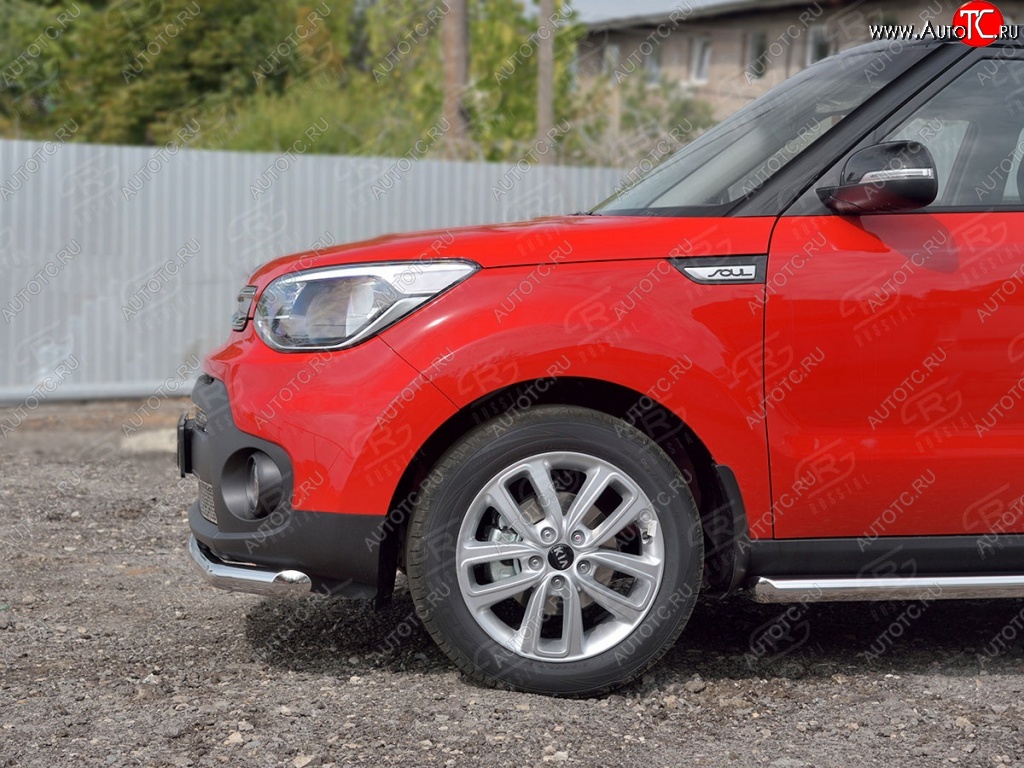 16 749 р. Одинарная защита переднего бампера диаметром 63 мм SLITKOFF  KIA Soul  PS (2014-2016) дорестайлинг  с доставкой в г. Горно‑Алтайск